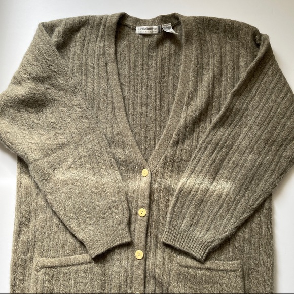 Liz Clairborne Soft Angora Wool Cardigan Cable Knit Button Long Sleeve Petite Sm - Picture 8 of 12